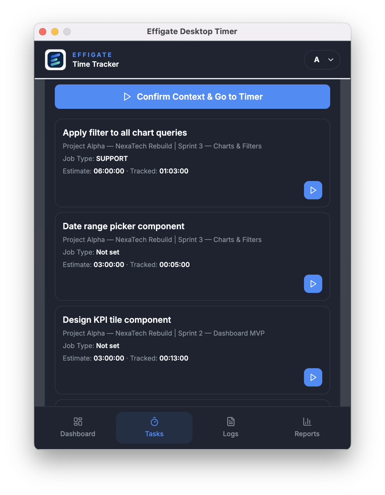 Desktop timer screen 4